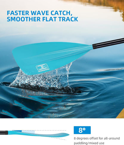 OCEANBROAD SUP Paddle - Adjustable Stand-Up Paddle for Paddleboard Kayak, Adjustable Aluminum Alloy Shaft with Reinforced Nylon Blades