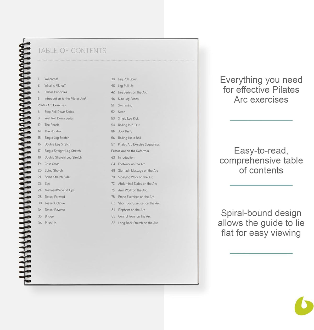 Balanced Body Pilates Arc Guide, Pilates Arc Guide for Workout Equipment, for Home Gym or Studio Use