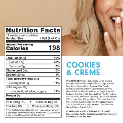 Health Lab - Cookie Dough Custard Filled Balls 480g (12 x 40g)
