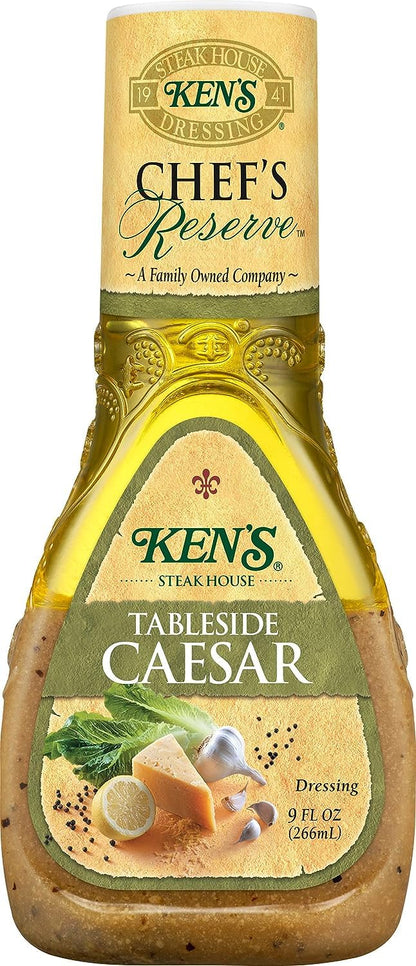 Ken's Steak House Chef's Reserve Tableside Caesar Dressing 9 Ounce (Pack of 2)