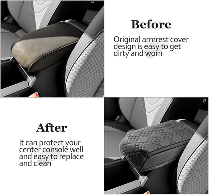 SKTU for 2025 VW Tiguan Center Console Cover for 2025+ Volkswagen Tiguan (S/SE/SE R-Line Black/SEL R-Line) Armrest Cover VW Tiguan 2025 Accessories 2025 Tiguan Console Cushion (Thickened)