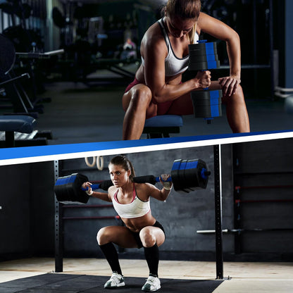 VIVITORY Dumbbell Sets Adjustable Weights, Free Weights with Connector, Non-Rolling Adjustable Dumbbell Set, Barbell for Home Gym, Hexagon, Cement Mixture