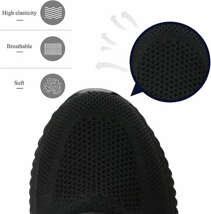 Mens Slip On Running Shoes Athletic Walking Trainers Lightweight Breathable Mesh Tennis Sneakers