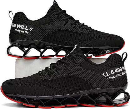 Vooncosir Men's Fashion Sneakers Breathable Mesh Running Shoes Blade Non Slip Soft Sole Casual Athletic Walking Shoes