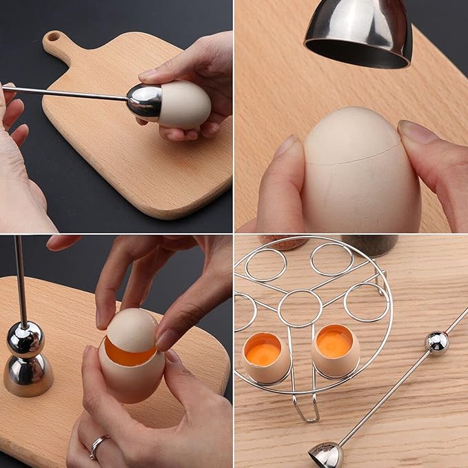 Egg Cracker Tool,Egg Topper, Egg Cutter,Egg Shell Remover,Matching Stainless Steel Egg Cutter Tool,Good In the Kitchen