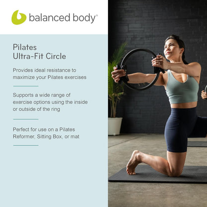 Balanced Body Ultra-Fit Circle Pilates Ring, Body Ring, Great Exercisers for Legs, Fitness Circle, Thigh Exercise, Pilates Circle, Pilate Ring Fitness Equipment for Home or Studio