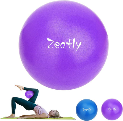 9 Inch Mini Exercise Ball for Pilates, Yoga, and Core Training, Small Exercise Ball with Pump, Guide for Physical Therapy, Balance, Stability, and Stretching, Ideal for Home land Office Fitness
