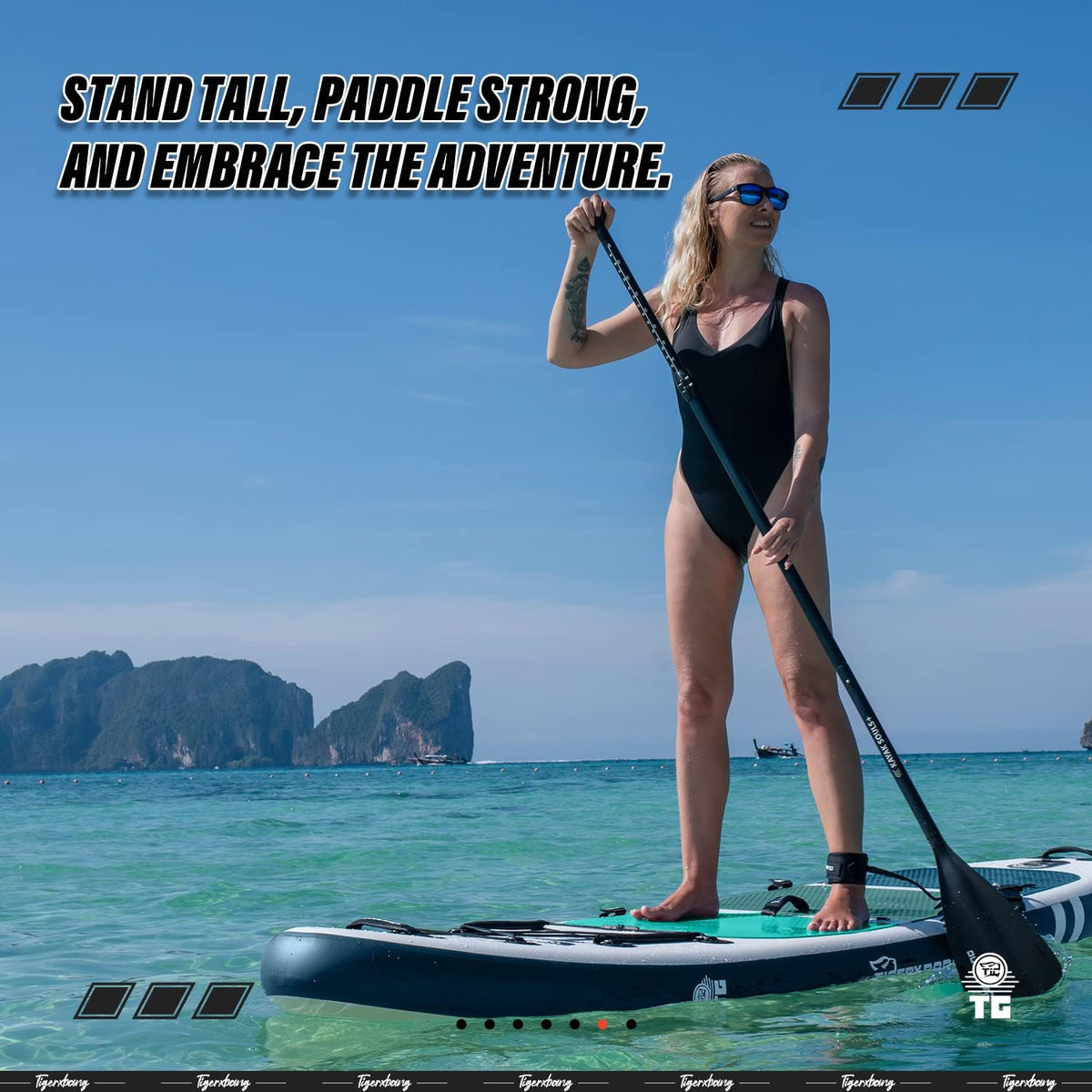 Inflatable Paddle Board with Premium SUP Board Accessories, Allround Paddle Boards for Adults/Kids,Stand Up Paddle Board Defender Collection