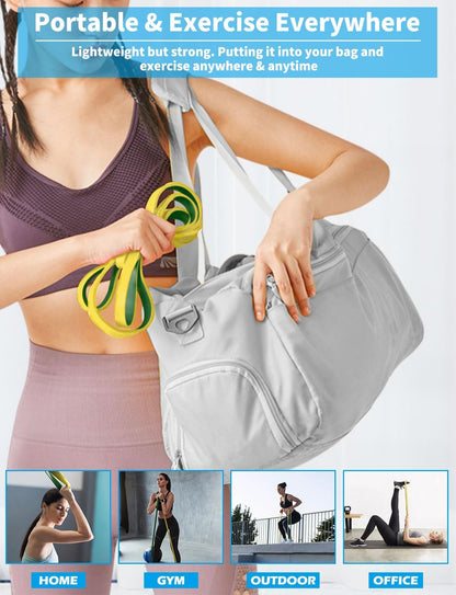 Pull Up Bands, Resistance Bands, Pull Up Assistance Bands Set for Men & Women, Exercise Workout Bands for Working Out, Body Stretching, Physical Therapy, Muscle Training