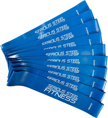 Serious Steel Fitness Mini Resistance Loop Bands | Rehab and Prehab Stretch Bands | 12" Exercise Workout Bands (Sets of 5 Pack and Sets of 10 Pack Trainer Options Available!)