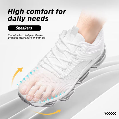 Mens Running Shoes Air Low Top Comfort Walking Lace Up Sneakers Breathable Fashion Tennis Sport Gym Fitness Cross Trainers