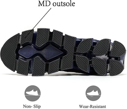 Vooncosir Men's Fashion Sneakers Breathable Mesh Running Shoes Blade Non Slip Soft Sole Casual Athletic Walking Shoes