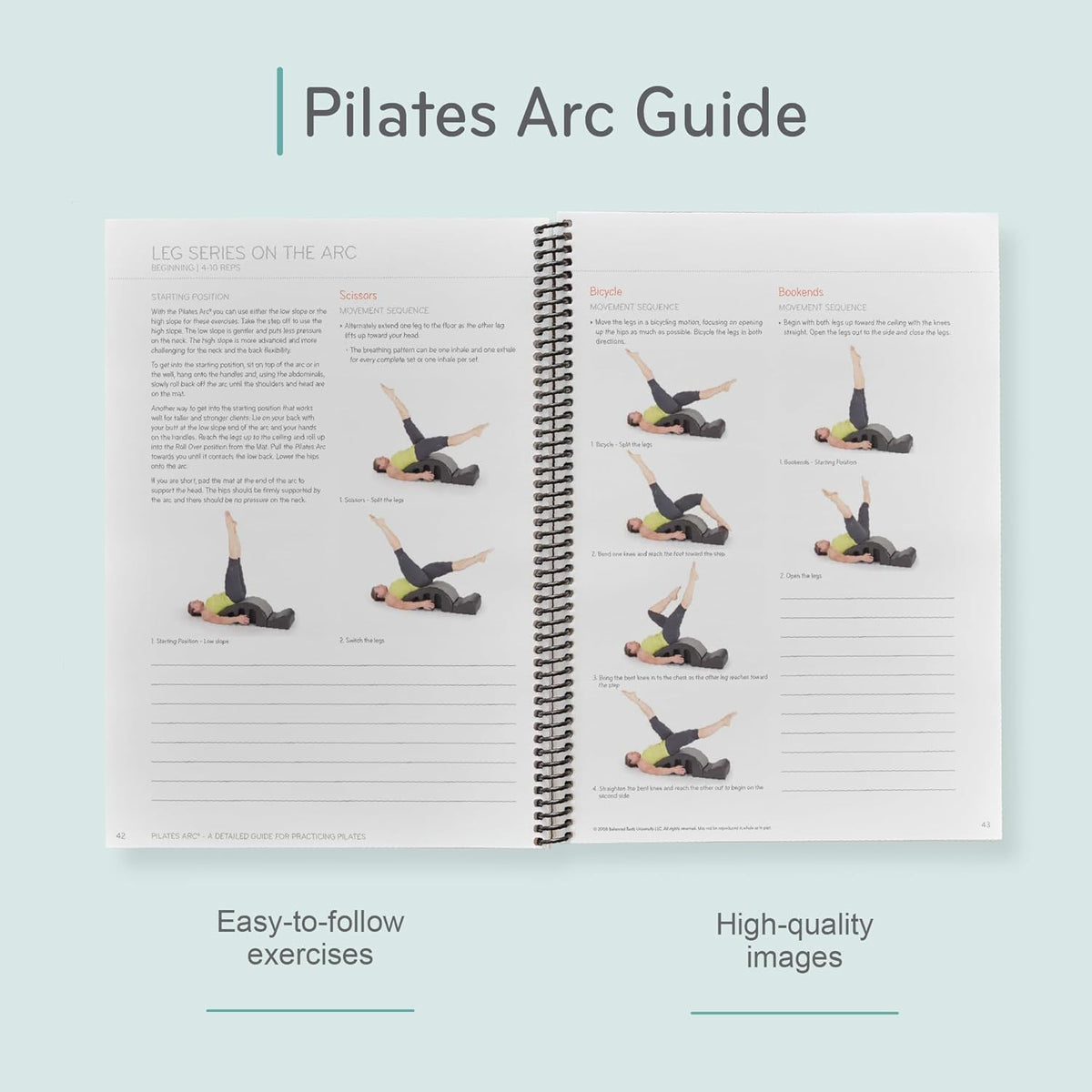 Balanced Body Pilates Arc Guide, Pilates Arc Guide for Workout Equipment, for Home Gym or Studio Use