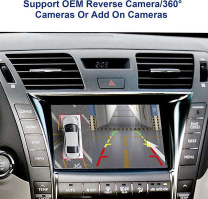 Wireless/Wired Phone Mirroring Android Auto Interface Upgrade Kit for Lexus 2005-2008 is, Support Wireless CarPlay, AirPlay, Cameras, Retaining Car OEM Monitor, Control System