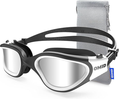 OMID Swim Goggles, P2 Polarized Swimming Goggles for Men Anti-fog Goggles Swimming for Adult Women