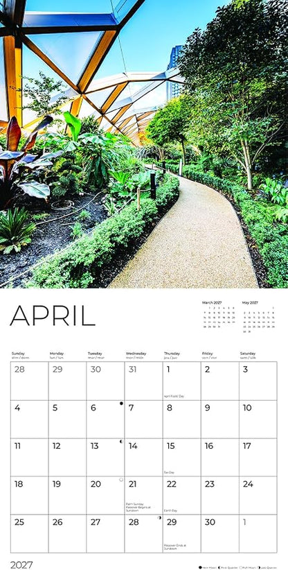 London 2027 Wall Calendar, 12 x 24 Hanging Pacific Waters Press