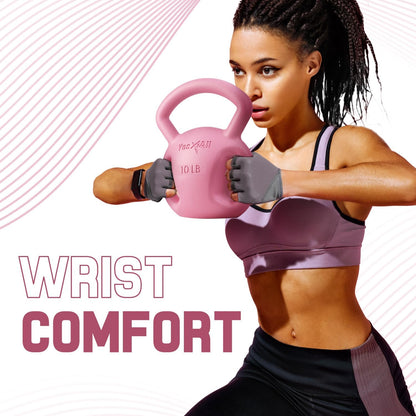 Yes4All Kettlebell 10&15lb Weight with Wide Multigrip Handle for Dumbbell Weights Exercises, Full Body Workout Equipment