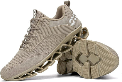 Vooncosir Men's Fashion Sneakers Breathable Mesh Running Shoes Blade Non Slip Soft Sole Casual Athletic Walking Shoes