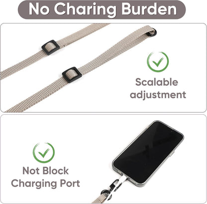 Cell Phone Strap Adjustable Wrist Strap Crossbody Cellphone Holder Extra Long Phone Lanyard Wrist Lanyard (Khaki)