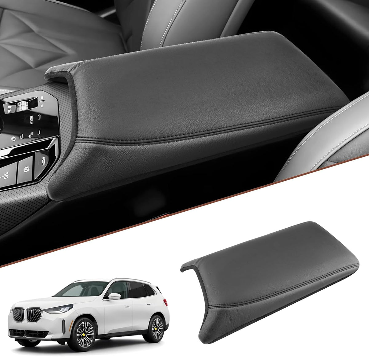 SKTU for 2025 BMW X3 Center Console Cover for 2025 BMW X3 Armrest Cover BMW X3 2025 Accessories Seat Box Cover 2025+ X3 (30 xDrive/M50 xDrive) Center Console Cushion [Soft, Durable]