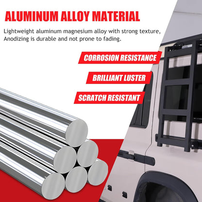 Car Roof Rack Ladder Side Access Ladder Compatible with INEOS Grenadier 2020-2024 Aluminum Alloy Side Window Roof Step Ladder Kit Left Right Universal