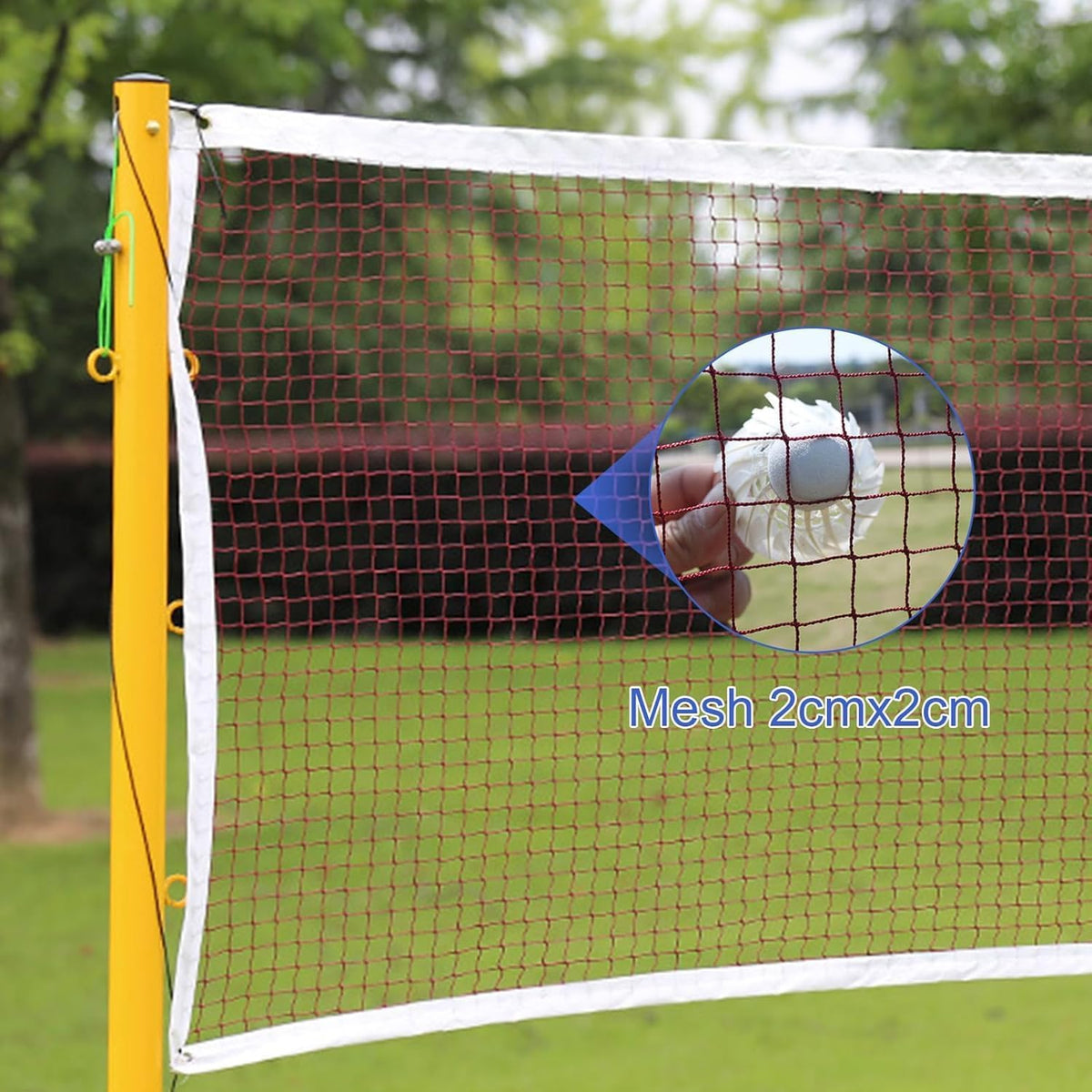 Volleyball Poles, Volleyball Net for Backyard Adjustable Height Poles, Outdoor Portable Volleybal Net Training Stands, Heavy Duty Badminton Nets Sets,for Adults Youth