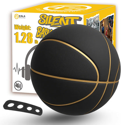 Real Basketball Weight, True Bounce 7 Size Silent Basketball with Grooves, Non-Compressed Shipping, Professional PU Foam Ball, Ideal for Indoor Practice and Training