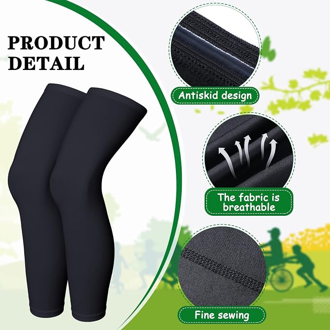 Skylety Compression Leg Sleeve Full Length Leg Sleeves Sports Cycling for Men Women, Running, Basketball