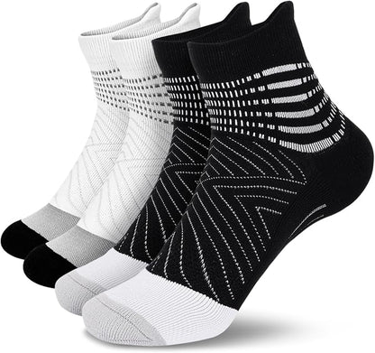 IRAMY Compression Ankle Support Socks Women - Wicking, Cushioned Athletic, Plantar Fasciitis Relief 2/3/6 Pairs