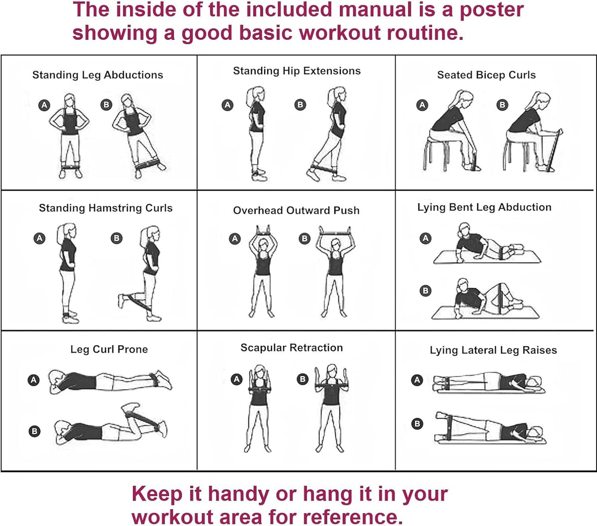 BodyForge Eco-Friendly Resistance Loop & Hip Bands Exercise Sets with Carry Bags