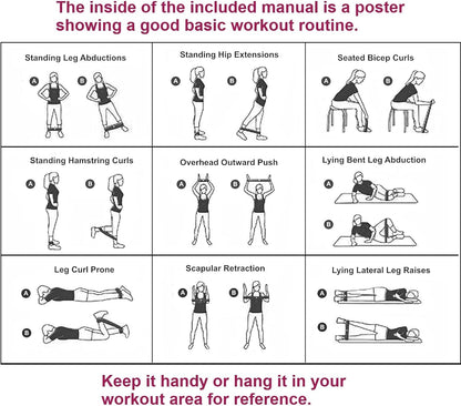 BodyForge Eco-Friendly Resistance Loop & Hip Bands Exercise Sets with Carry Bags