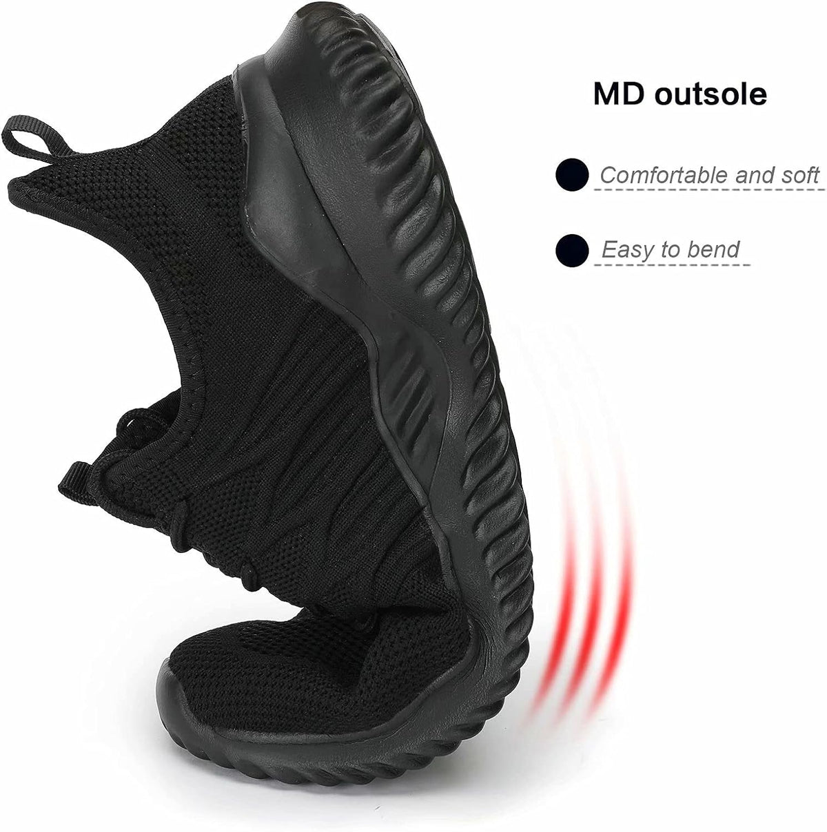 Mens Slip On Running Shoes Athletic Walking Trainers Lightweight Breathable Mesh Tennis Sneakers