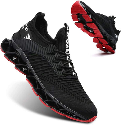 Vooncosir Men's Fashion Sneakers Breathable Mesh Running Shoes Blade Non Slip Soft Sole Casual Athletic Walking Shoes