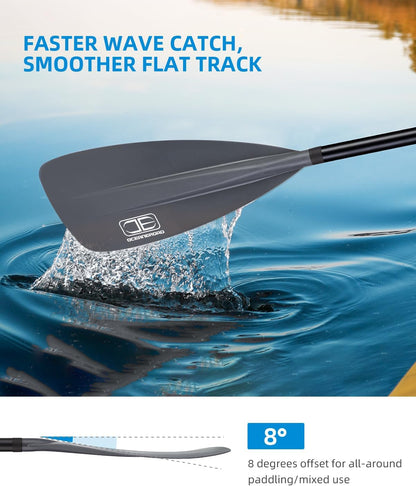 OCEANBROAD SUP Paddle - Adjustable Stand-Up Paddle for Paddleboard Kayak, Adjustable Aluminum Alloy Shaft with Reinforced Nylon Blades