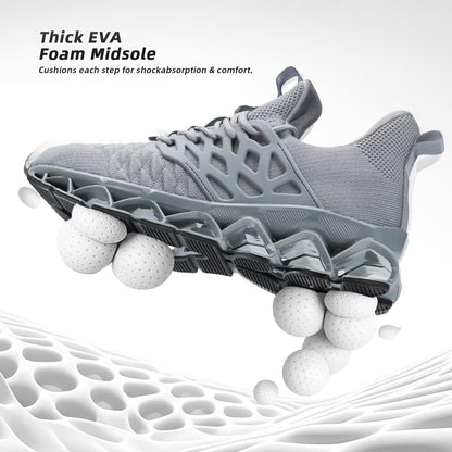 Men's Slip on Walking Running Shoes Blade Tennis Casual Fashion Sneakers Comfort Non Slip Work Sport Athletic Trainer