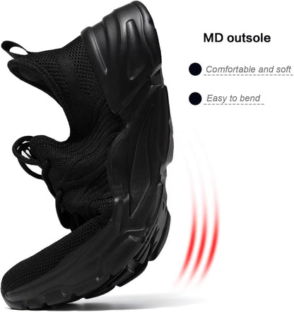 Mens Slip On Running Shoes Athletic Walking Trainers Lightweight Breathable Mesh Tennis Sneakers