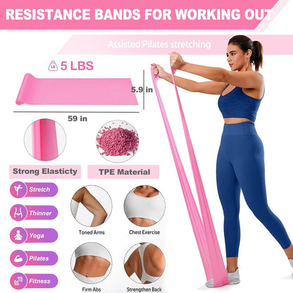 Pilates Ring and Ball Set Bulk, Pilates Equipment with 12 Inch Pilates Circle Rings, Small Yoga Balls, Resistance Bands, Pilate Essential Kit Bulk for Home Workouts Women, Pilates & Yoga Studio