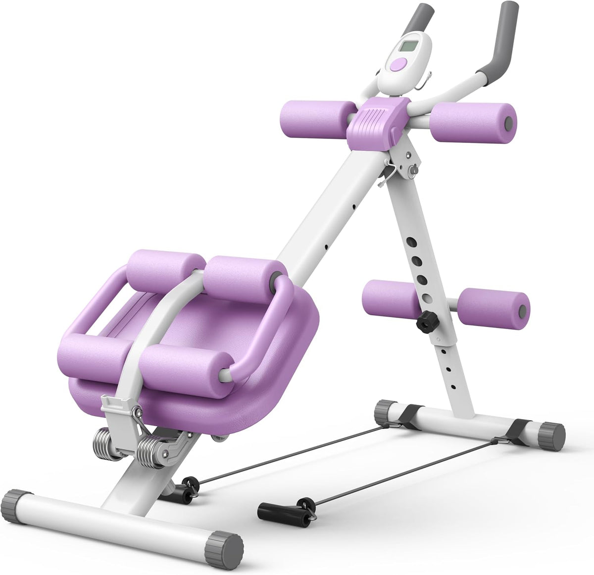 EPHESPORT Multifunctional Ab Machine, Adjustable Ab Workout Equipment, Ab ＆ Sit Up Machine for Stomach Workout, Foldable Abdominal Trainer With Knee and Back Protection, Full Body Workout for Home Gym