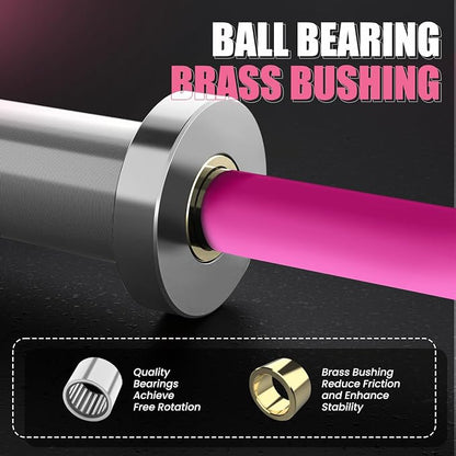 4FT Chrome Steel Olympic Barbell, 500LB | 20LB compact bar with 28mm knurled grip, bearing sleeves, 7.6-inch loadable length, and 2-inch plate fit