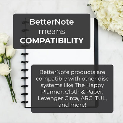 BetterNote COVER 8-Disc Planner Lightweight Durable SMALL (Not) Malachite