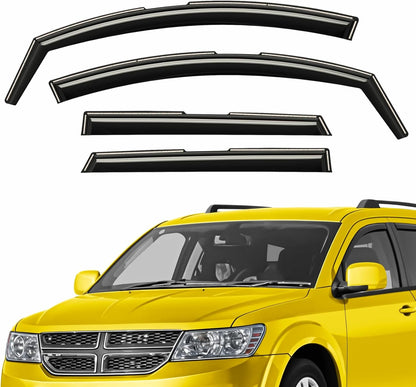 Extra Durable Window Deflectors in-Channel Window Visors Rain Guards Fit for Dodge Journey 2009-2020, Sun Visors, Wind Vent for Shades, Exterior Car Accessories - 4 pcs. AG0897