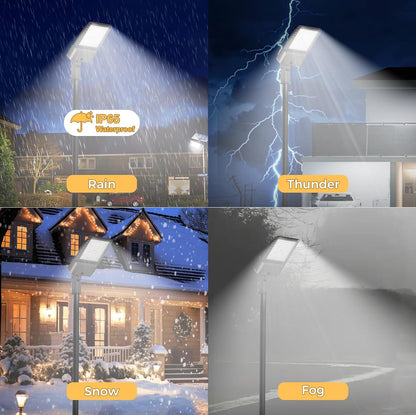 340W LED Parking lot Light Commercial Area Oudoor Lighting Street Light with Dusk to Dawn Photocell 61200Lm(180LM/W) 6000K IP65 Waterproof 100-277V for Driverway, Parking Lot 9 Pack