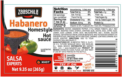 Zaaschila Mexican Sauce Guacamole-Habanero, Habanero, Brava 9.35oz (265g) 3pc pack (Packaging may vary)