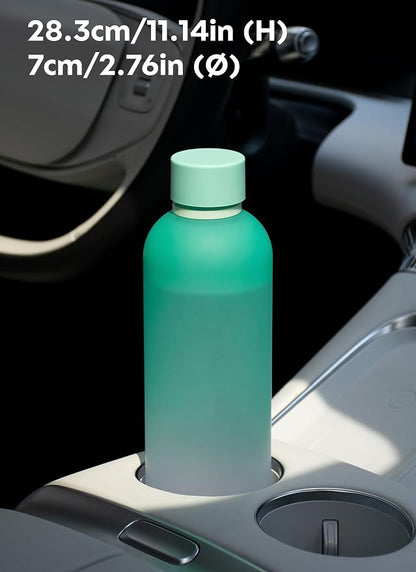Opard Slim Water Bottle 32oz, Dishwasher Safe Plastic Water Bottle BPA-Free, Leakproof Screw Top, Bubblegum Cyan Pink, Reusable for Travel School Sport Gym Hiking
