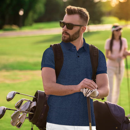 Mio Marino Golf Polo Shirts for Men - Dry Fit - Ultra-Thin Breathable Fabric