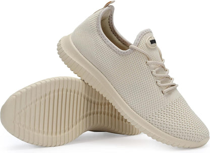 WXQ Men's Running Shoes Comfortable Lightweight Breathable Walking Shoes Mesh Workout Casual Sports Shoes