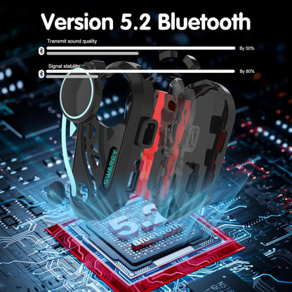 V8 Motorcycle Bluetooth Headset, Helmet Intercom with FM and Music Sharing Noise Cancelling DSP&CVC HiFi Stereo 1000M to 2000M Intercomunicador Moto (Dual Pack, 2X)