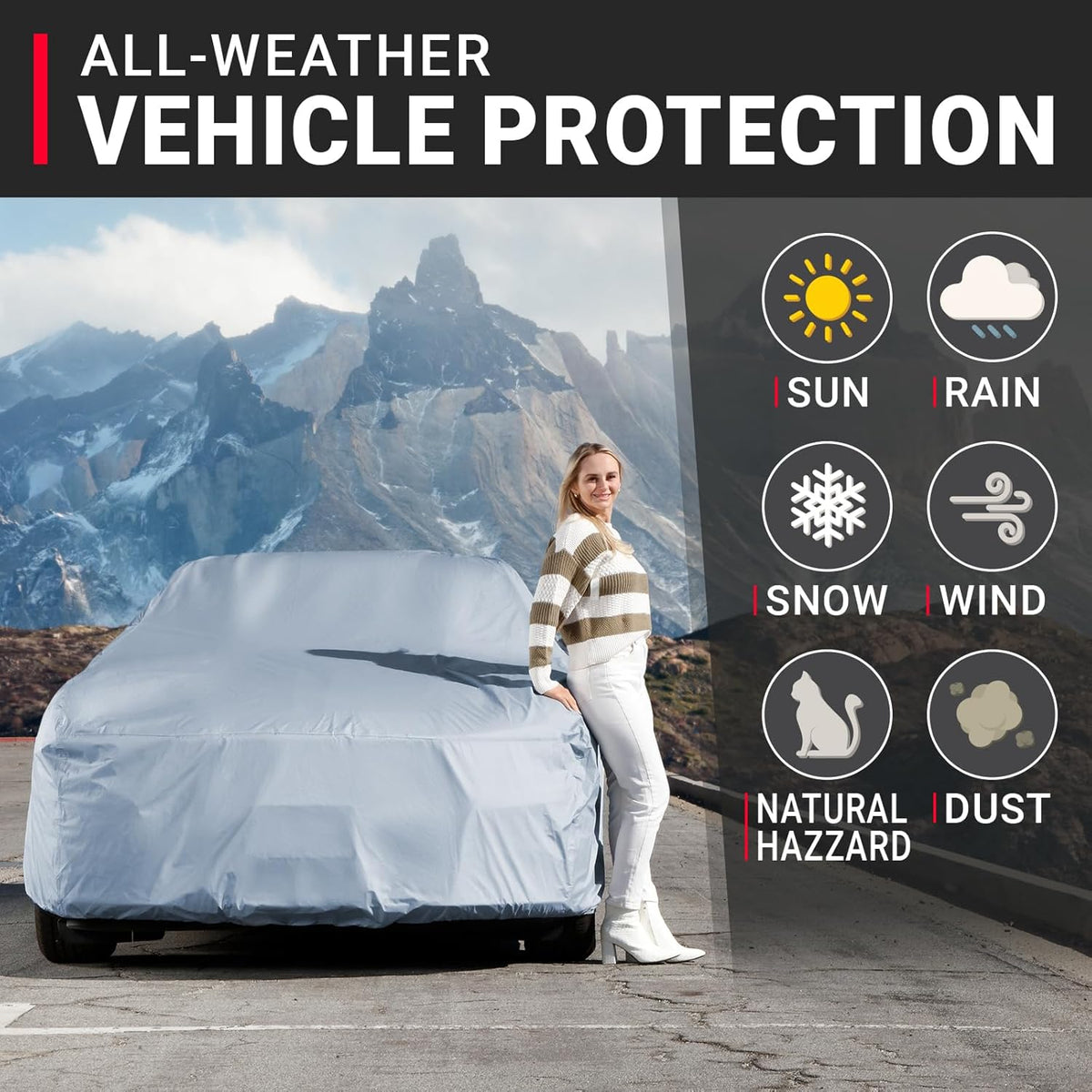 iCarCover Premium Car Cover for 1979 Pontiac Trans AM Silver Anniversary Heavy Duty Waterproof All-Weather Automobiles Custom Fit Indoor Outdoor UV Snow Protection Covers with Straps and Bag