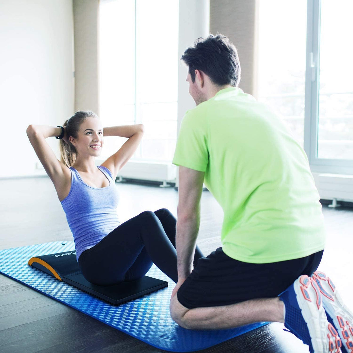Yes4All Ab Exercise Mat Tailbone & No Tailbone, Foldable Abdominal Sit Up Support Pad, Abs Workout Equipment for Core Training and Lower Back