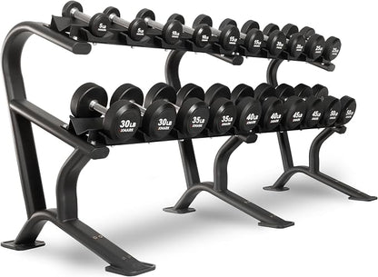 XMARK Dumbbell Weights Sets, 5-50lb and 5-75lb Dumbbell Sets, No Odor, Urethane Dumbbells, Commercial Gym and Home Gym Equipment